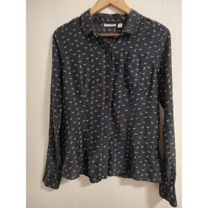 Black Patterned Women's Top